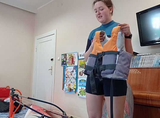 Gr. I i II "Aktywnie spędzamy czas wolny" - spotkanie z Zuzanną Gołębiewską członkinią Łebskiego Klubu Żeglarskiego