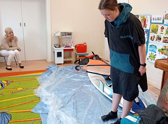 Gr. I i II "Aktywnie spędzamy czas wolny" - spotkanie z Zuzanną Gołębiewską członkinią Łebskiego Klubu Żeglarskiego