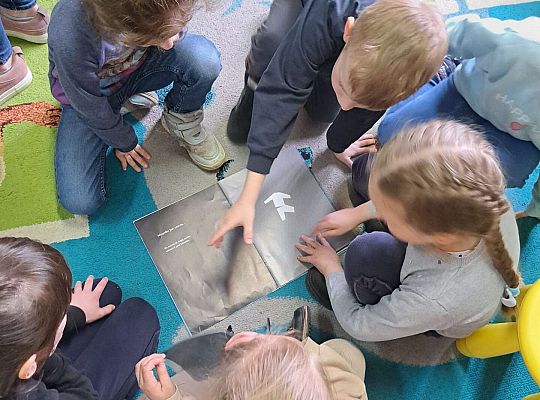 Dzieci oglądają książeczkę