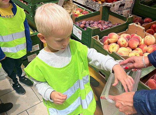 Dzieci wybierają owoce