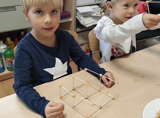 Gr. III Freblowskie konstrukcje - Zajęcia z projektu "Zabawa Sztuką"