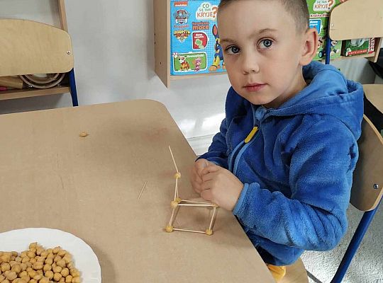 Gr. III Freblowskie konstrukcje - Zajęcia z projektu "Zabawa Sztuką"