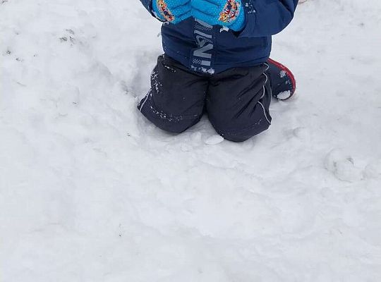 Zabawy dzieci na śniegu