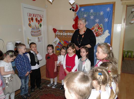 wigilia w grupie III
życzenia Pani Dyrektor
