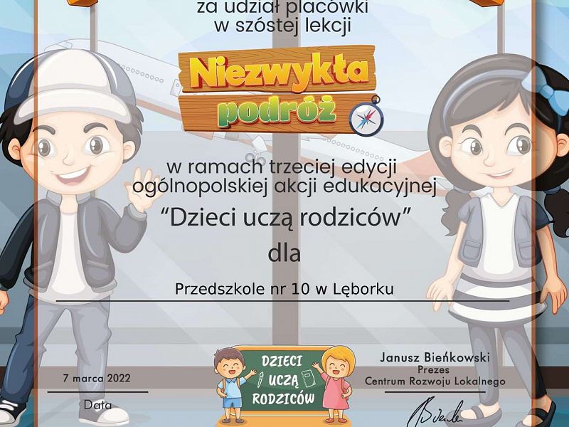 Grafika Podziękowanie za udział w lekcji