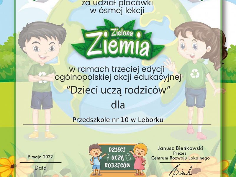 Grafika Podziękowanie za udział w lekcji 8