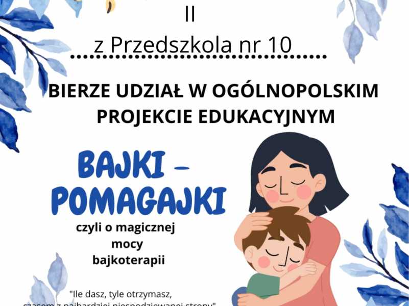 Grafika Ogólnopolski Projekt Edukacyjny "Bajki Pomagajki"